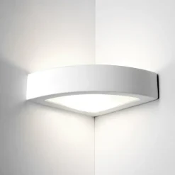 Applique angolare di gesso ceramica bianca per angolo parete