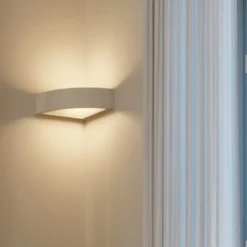 Applique angolare di gesso ceramica bianca per angolo parete