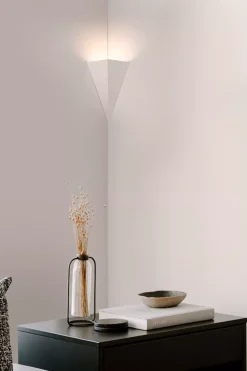Applique angolare di gesso ceramica verniciabile bianca per angolo parete