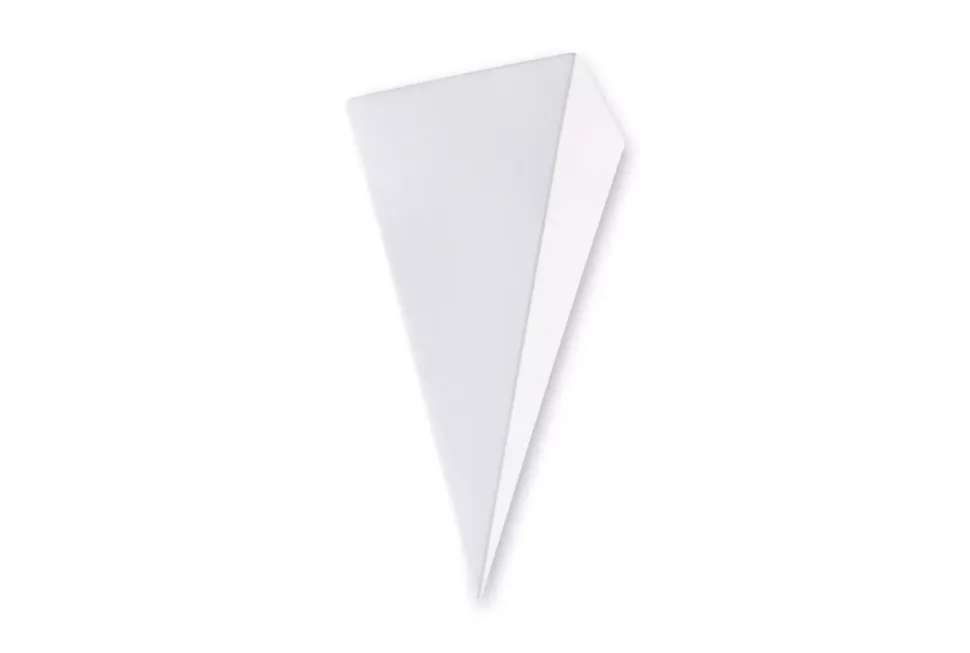 Applique angolare di gesso ceramica verniciabile bianca per angolo parete