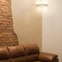 Applique angolare gesso ceramica 12w 4000k bianco