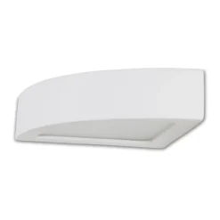 Applique angolare gesso ceramica 12w 4000k bianco
