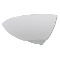 Applique angolare in gesso ceramica bianca
