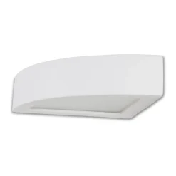 Applique angolare led 12w 3000k bianca di gesso ceramica