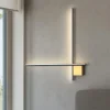Applique bacchette oro nero 80cm moderna led 20w 3000k