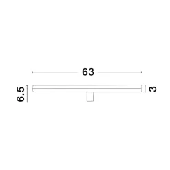 Applique bagni bianco per specchio fissaggio clip 18w 3000k