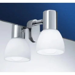 Applique bagni cromo aggancio per specchio eglo sticker