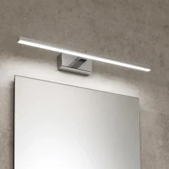 Applique bagni sopra specchio 12w 4000k squadrato cromo