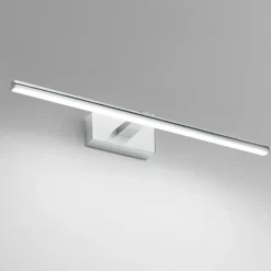 Applique bagni sopra specchio 12w 4000k squadrato cromo