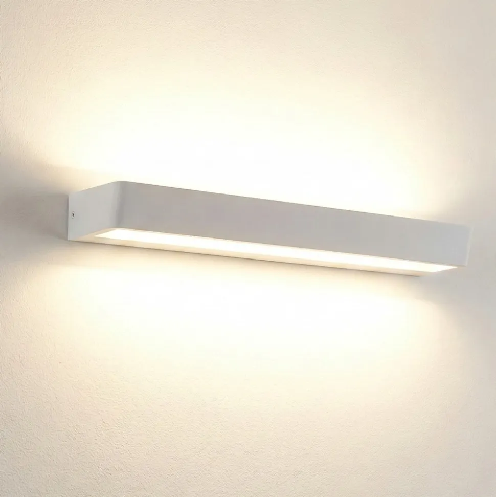 Applique bianca da parete led 40w 3000k moderna biemissione