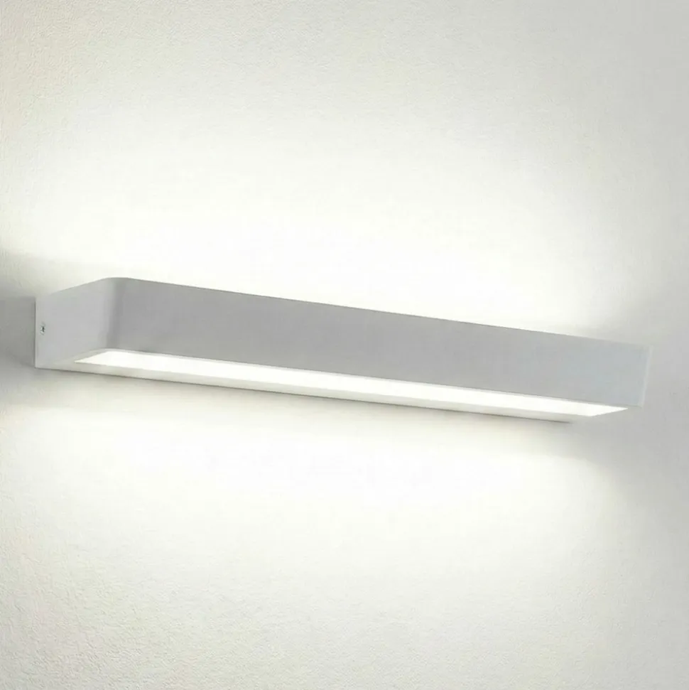 Applique bianca da parete led 40w 4000k design moderna