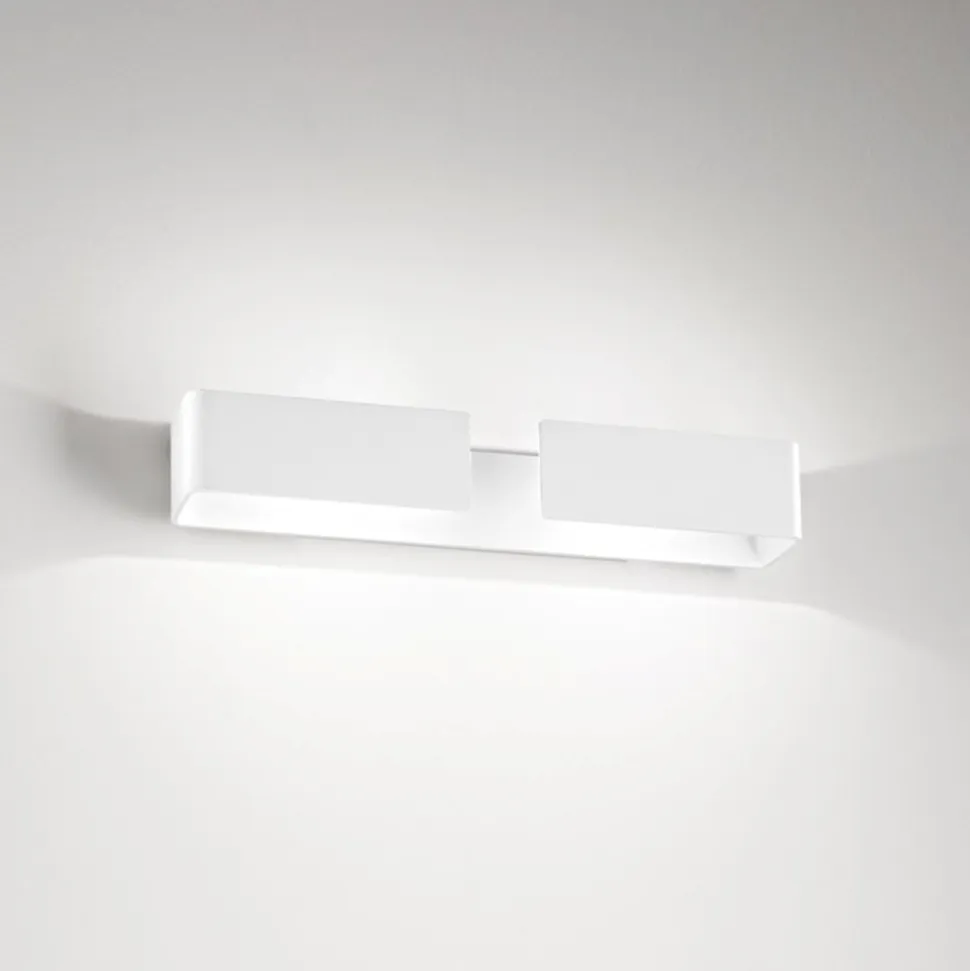 Applique bianca design moderna isyluce graffa led 40w 4000k