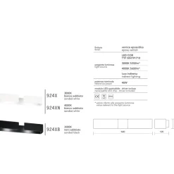 Applique bianca design moderna isyluce graffa led 40w 4000k