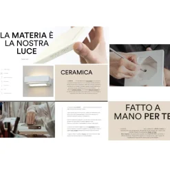 Applique bianca di gesso ceramica verniciabile moderna