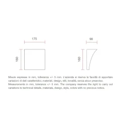Applique bianca di gesso ceramica verniciabile moderna