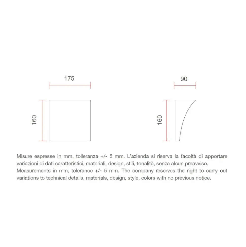 Applique bianca di gesso ceramica verniciabile moderna