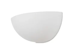 Applique bianca in gesso ceramica verniciabile lampada per interni