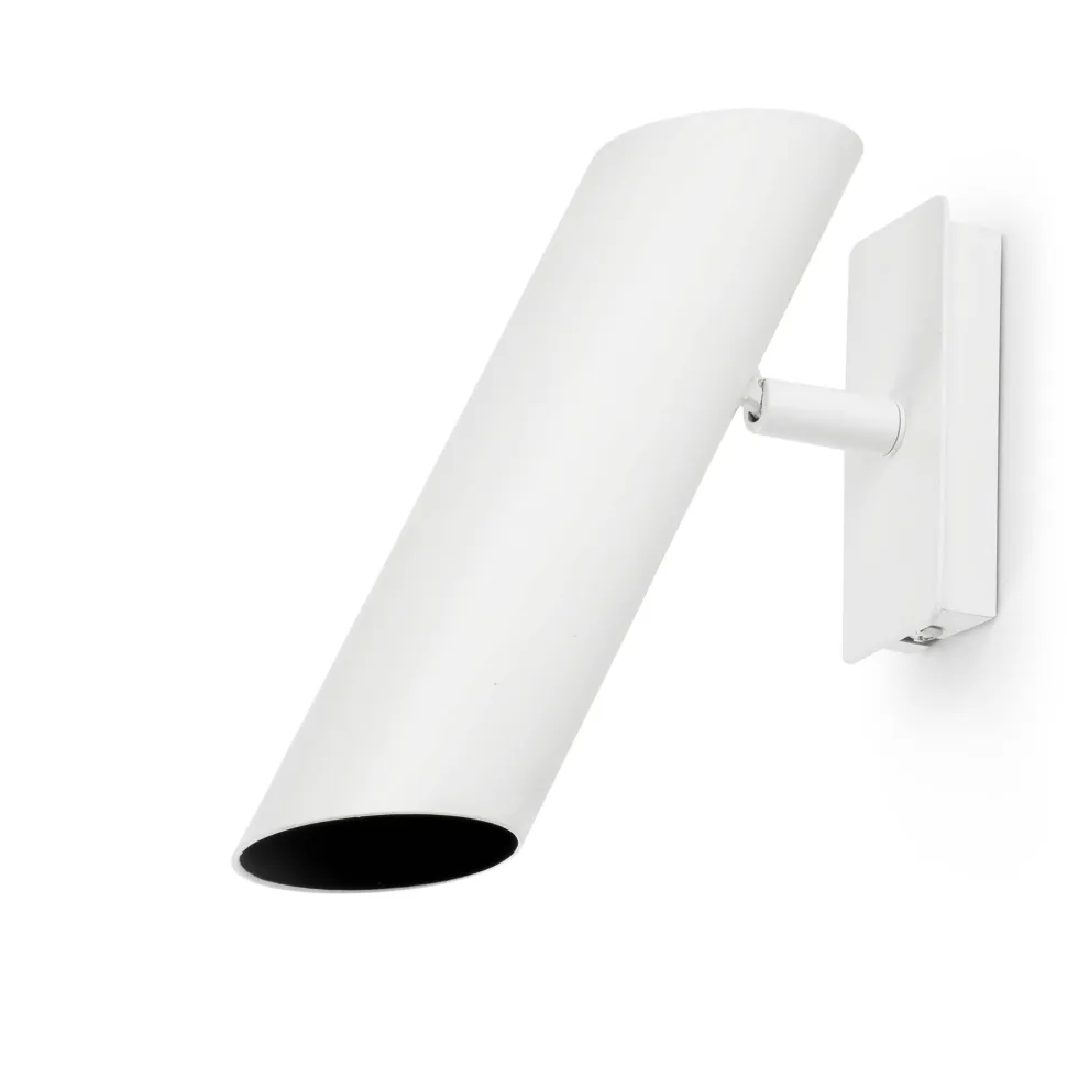 Applique bianca orientabile per comodino testata camera da letto moderna