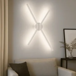 Applique bianca parete led cct design moderno minimalista