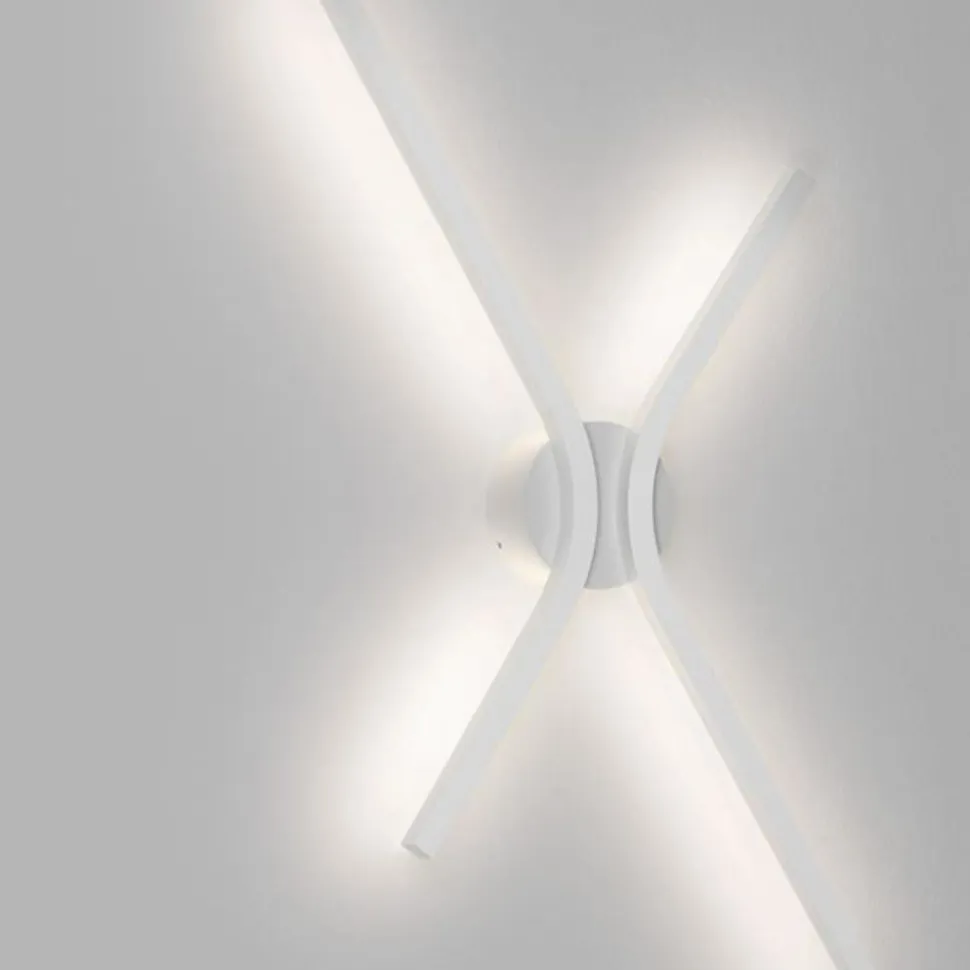 Applique bianca parete led cct design moderno minimalista