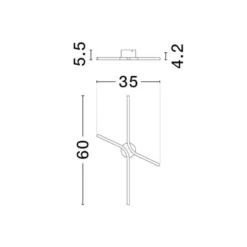 Applique bianca parete led cct design moderno minimalista
