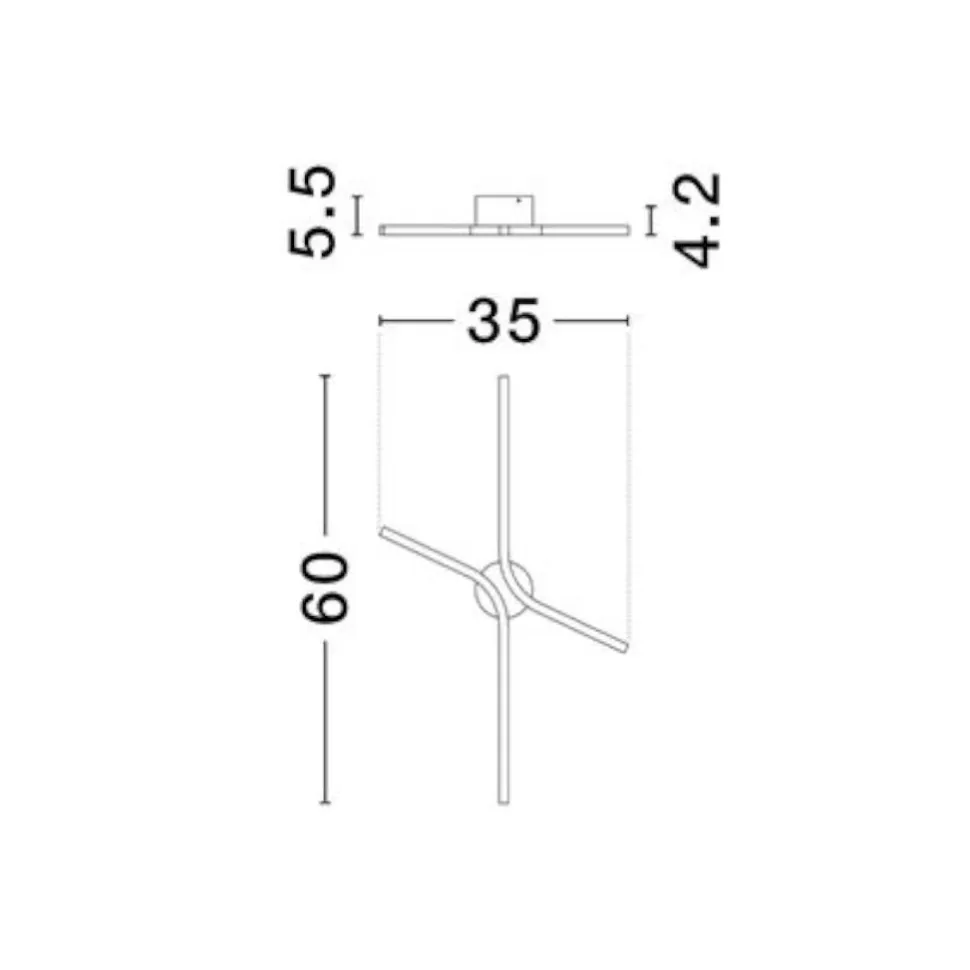 Applique bianca parete led cct design moderno minimalista