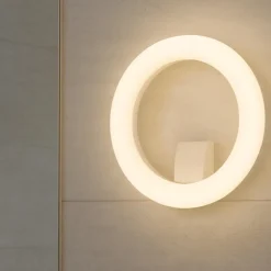Applique bianca per bagno moderno rotonda led 20w 4000k