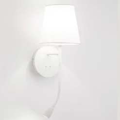 Applique bianca per comodino da camera da letto moderna