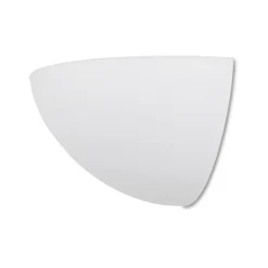 Applique bianco angolare da parete in gesso