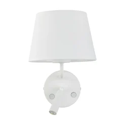 Applique bianco con interruttori doppia luce per comodini camera da letto
