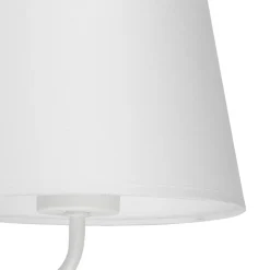 Applique bianco con interruttore per comodino camera da letto