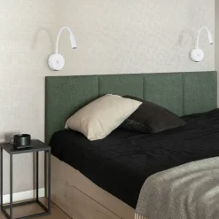 Applique bianco con presa usb interruttore braccio orientabile per comodini camera da letto