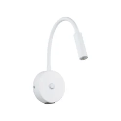 Applique bianco con presa usb interruttore braccio orientabile per comodini camera da letto