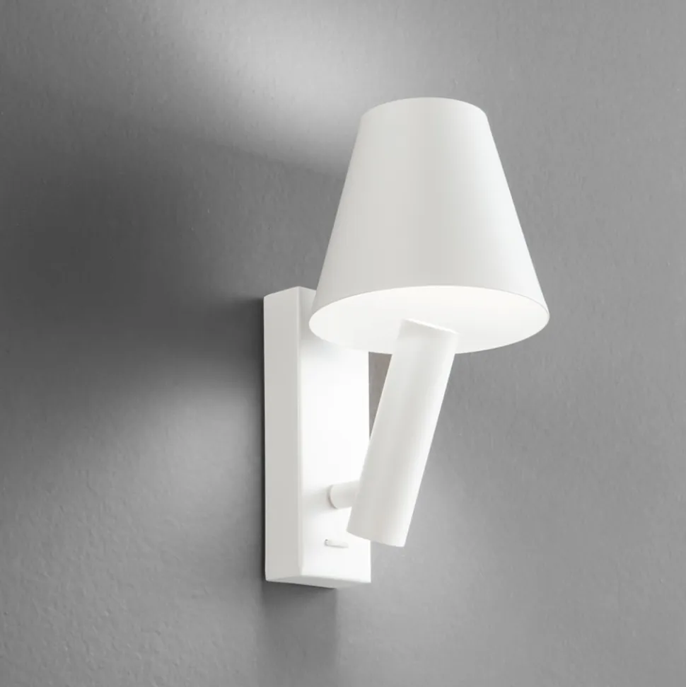 Applique bianco da comodino per camera da letto reverse perenz