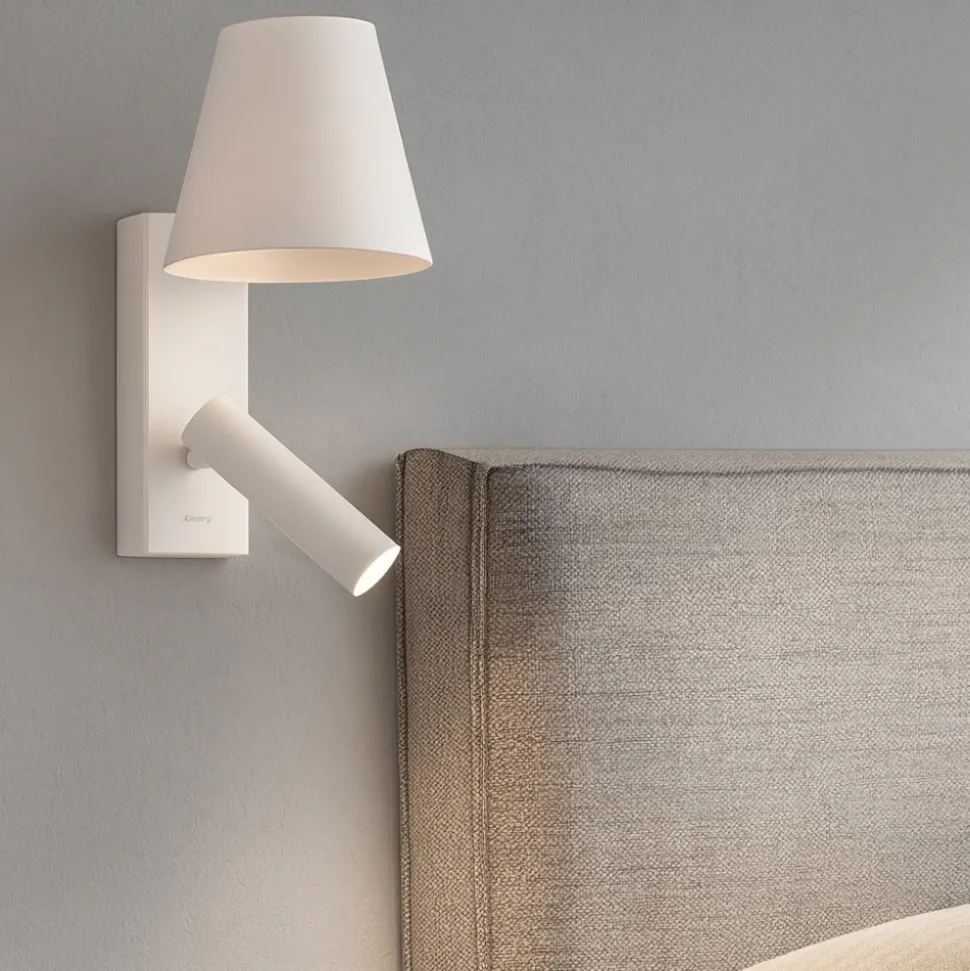 Applique bianco da comodino per camera da letto reverse perenz