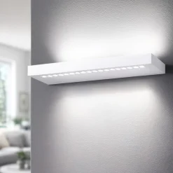 Applique bianco da parete led 22w 3000k biemissione moderna bed perenz