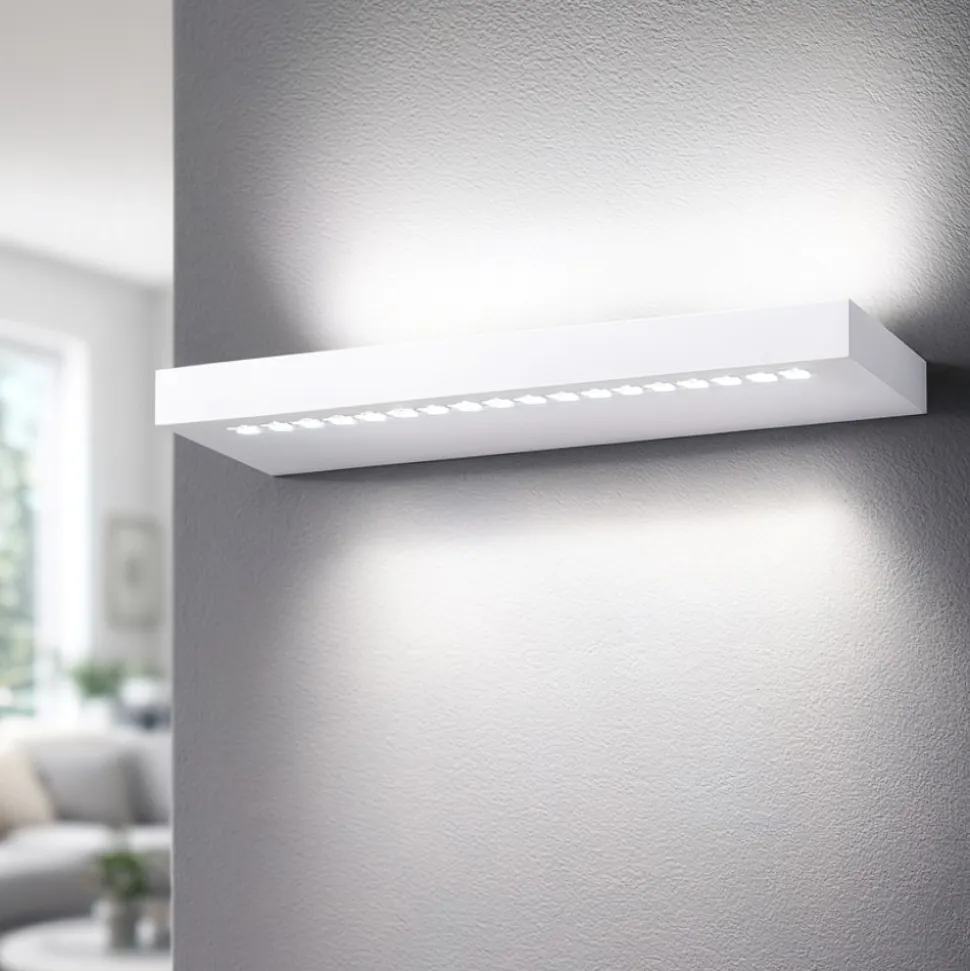 Applique bianco da parete led 22w 3000k biemissione moderna bed perenz