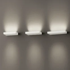 Applique bianco da parete led 22w 3000k biemissione moderna bed perenz