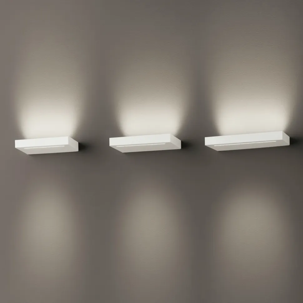 Applique bianco da parete led 22w 3000k biemissione moderna bed perenz