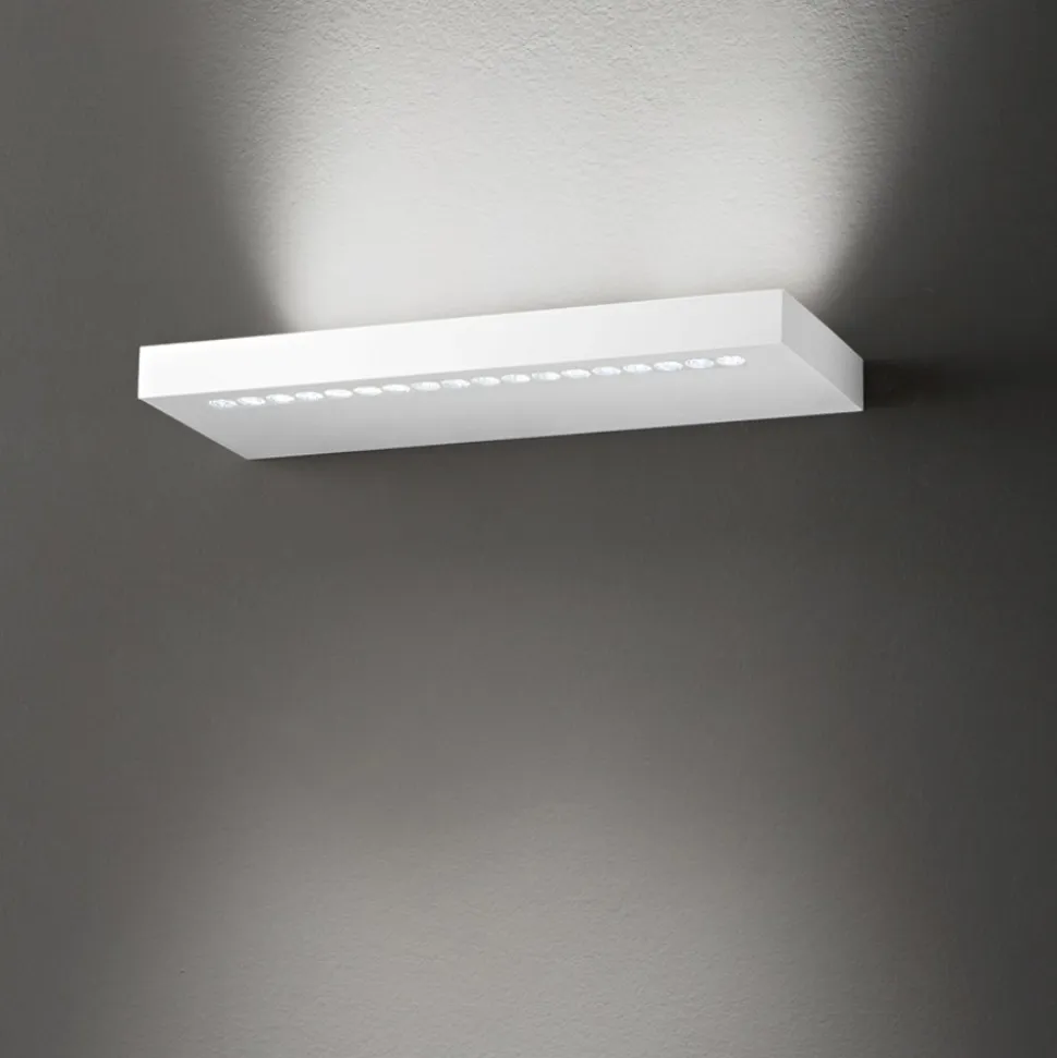 Applique bianco da parete led 22w 3000k biemissione moderna bed perenz