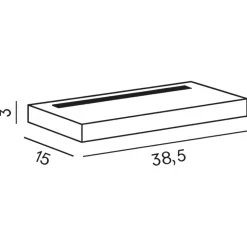 Applique bianco da parete led 22w 3000k biemissione moderna bed perenz