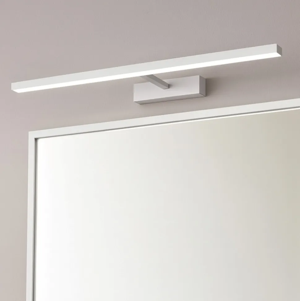 Applique bianco da specchio 77cm led 16w cct orientabile riga perenz