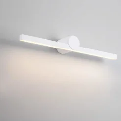 Applique bianco design squadrato per specchio da bagno
