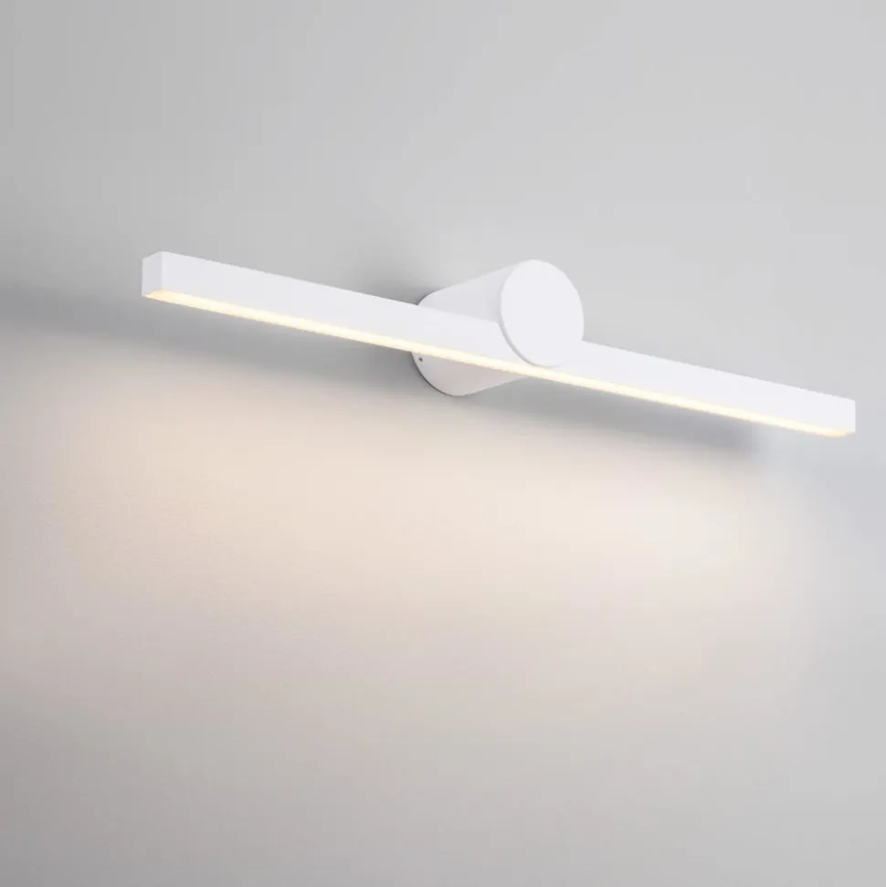 Applique bianco design squadrato per specchio da bagno