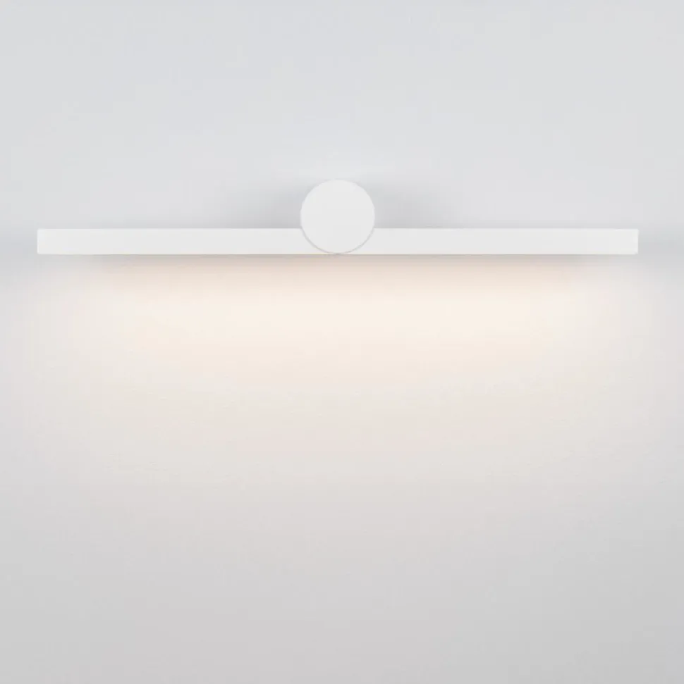 Applique bianco design squadrato per specchio da bagno