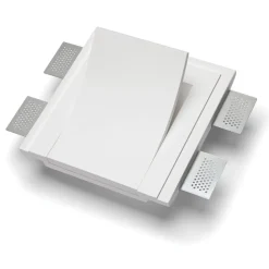 Applique bianco di gesso led cristaly da incasso 9w 3000k