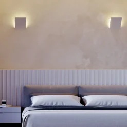 Applique bianco di gesso led cristaly da incasso 9w 3000k