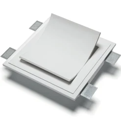 Applique bianco lampada vela da incasso a parete gesso cristaly 16.5w 4000k