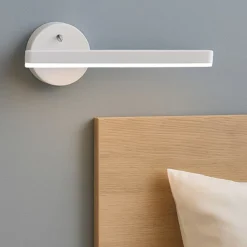 Applique bianco led 4000k per comodino sinistro moderno fp