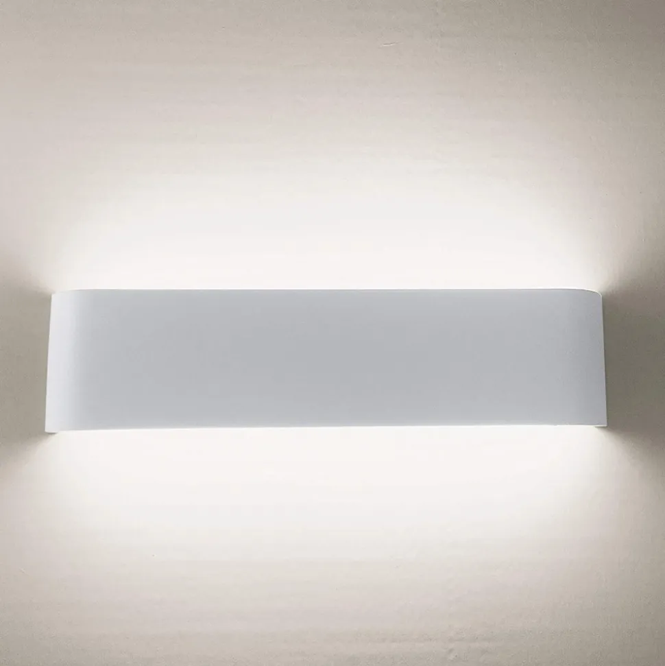 Applique bianco led 12w 3000k moderna way perenz illuminazione